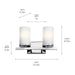 Kichler - 45496CH - Two Light Bath - Crosby - Chrome