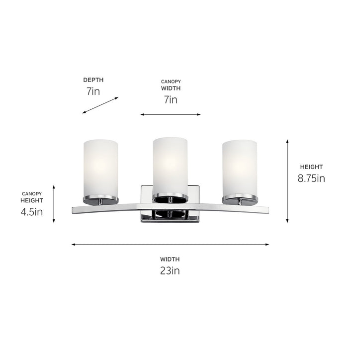 Kichler - 45497CH - Three Light Bath - Crosby - Chrome