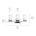 Kichler - 45497CH - Three Light Bath - Crosby - Chrome