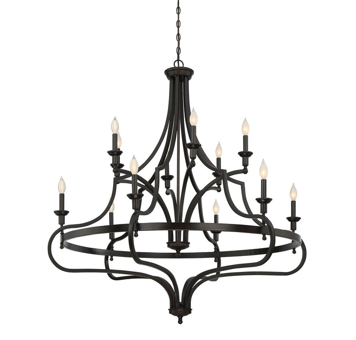 Savoy House - 1-9084-12-13 - 12 Light Chandelier - Shields - English Bronze