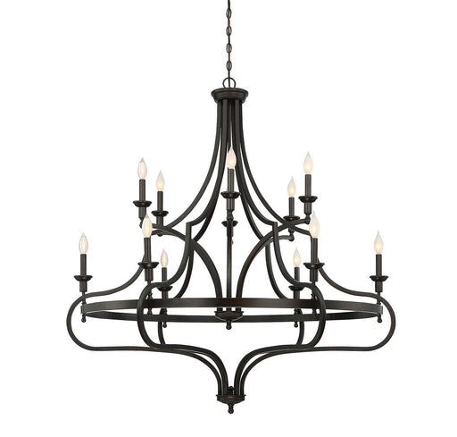 Savoy House - 1-9084-12-13 - 12 Light Chandelier - Shields - English Bronze