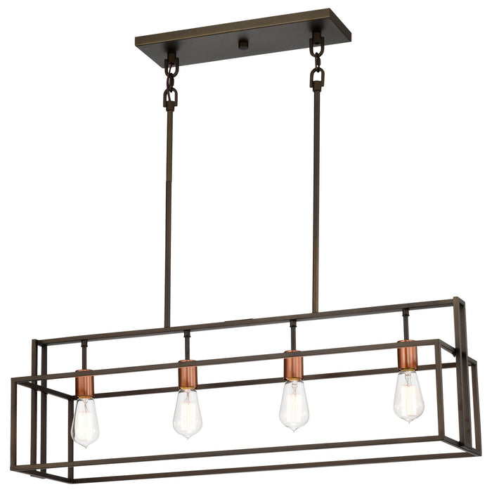 Nuvo Lighting - 60-5854 - Four Light Island Pendant - Lake - Forest Bronze / Copper