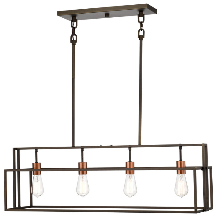 Nuvo Lighting - 60-5854 - Four Light Island Pendant - Lake - Forest Bronze / Copper