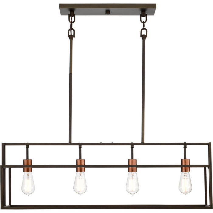Nuvo Lighting - 60-5854 - Four Light Island Pendant - Lake - Forest Bronze / Copper
