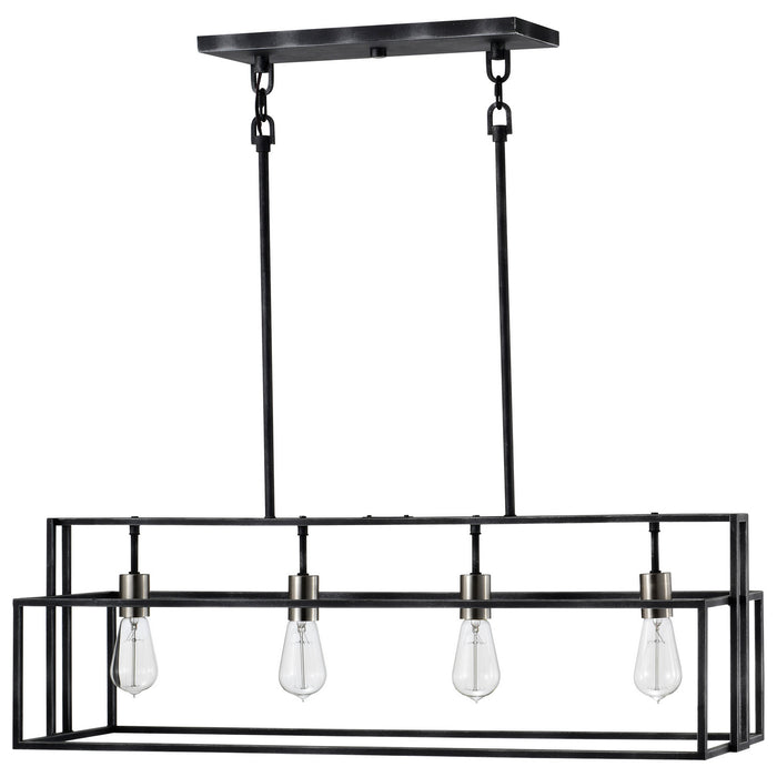 Nuvo Lighting - 60-5859 - Four Light Island Pendant - Lake - Iron Black / Brushed Nickel