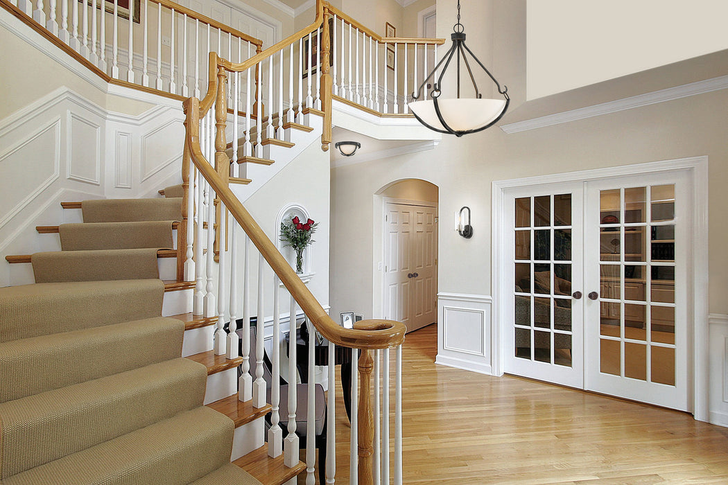 Nuvo Lighting - 60-6126 - Two Light Flush Mount - Sherwood - Iron Black / Brushed Nickel