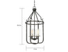 Nuvo Lighting - 60-6127 - Four Light Pendant - Sherwood - Iron Black / Brushed Nickel