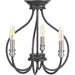 Progress Lighting - P350042-143 - Three Light Semi-Flush Convertible - Whisp - Graphite