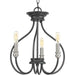 Progress Lighting - P350042-143 - Three Light Semi-Flush Convertible - Whisp - Graphite