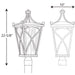 Progress Lighting - P6442-108 - Three Light Post Lantern - Cadence - Oil Rubbed Bronze