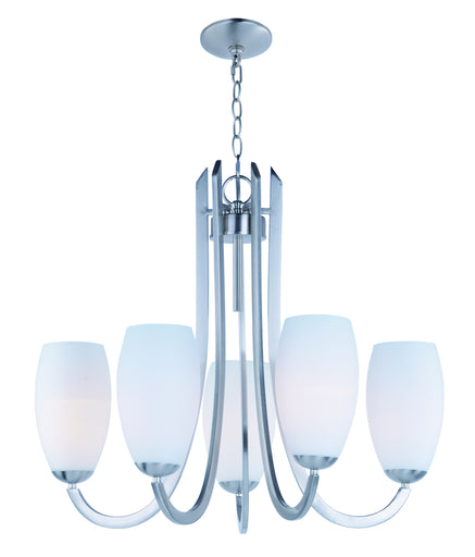 Taylor Five Light Chandelier Satin Nickel
