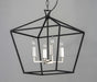 Maxim - 25156TXBPN - Four Light Chandelier - Abode - Textured Black / Polished Nickel