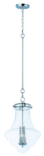 Retro Six Light Pendant Polished Nickel