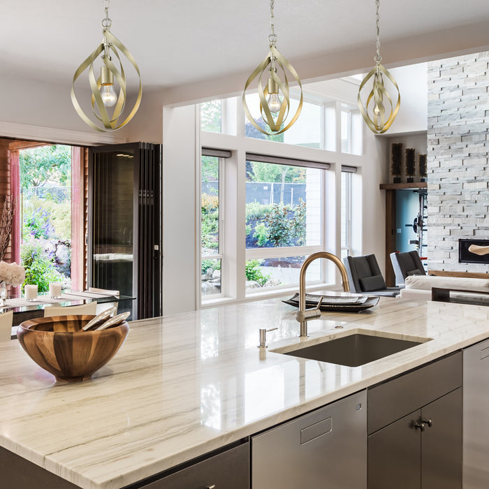 Golden - 2220-M1L WG - One Light Mini Pendant - Nicolette - White Gold