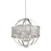 Golden - 3167-6 PW-PW - Six Light Chandelier - Colson - Pewter