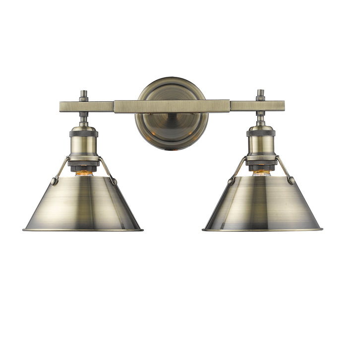 Golden - 3306-BA2 AB-AB - Two Light Bath Vanity - Orwell AB - Aged Brass