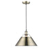 Golden - 3306-L AB-AB - One Light Pendant - Orwell AB - Aged Brass