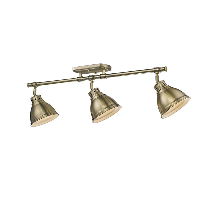 Golden - 3602-3SF AB-AB - Three Light Semi-Flush Mount - Duncan - Aged Brass
