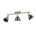 Golden - 3602-3SF AB-BK - Three Light Semi-Flush Mount - Duncan - Aged Brass