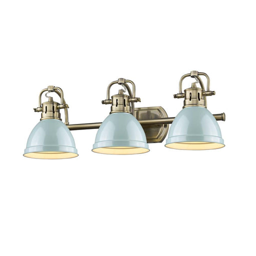 Duncan Three Light Vanity Aged Brass