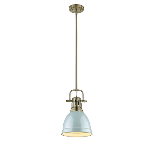 Duncan One Light Pendant Aged Brass
