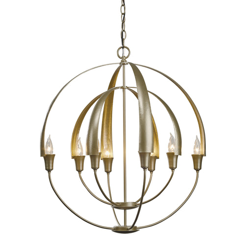 Cirque Eight Light Chandelier Soft Gold