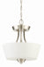 Craftmade - 41952-BNK - Two Light Convertible Semi Flush - Grace - Brushed Polished Nickel