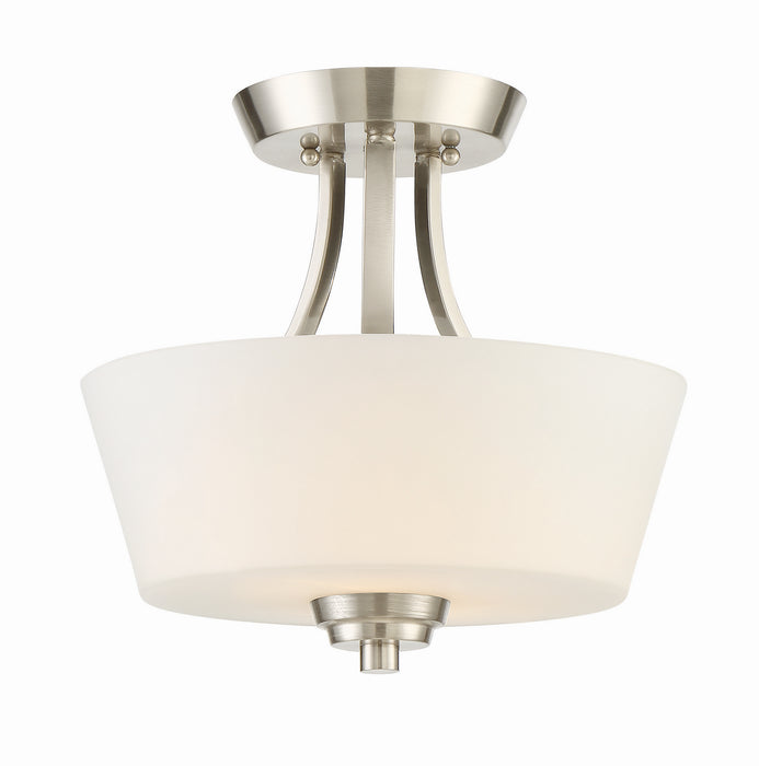 Craftmade - 41952-BNK - Two Light Convertible Semi Flush - Grace - Brushed Polished Nickel