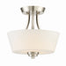Craftmade - 41952-BNK - Two Light Convertible Semi Flush - Grace - Brushed Polished Nickel