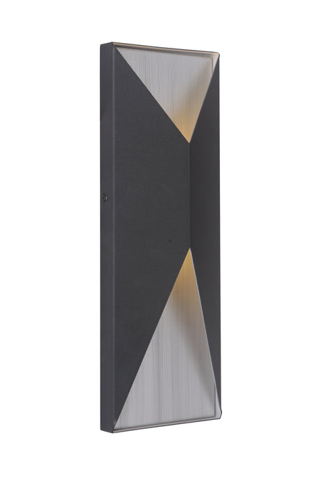 Craftmade - Z3412-TBBA-LED - LED Outdoor Pocket Sconce - Peak - Textured Black / Brushed Aluminum