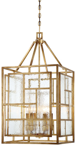 Edgemont Park Six Light Pendant Pandora Gold Leaf