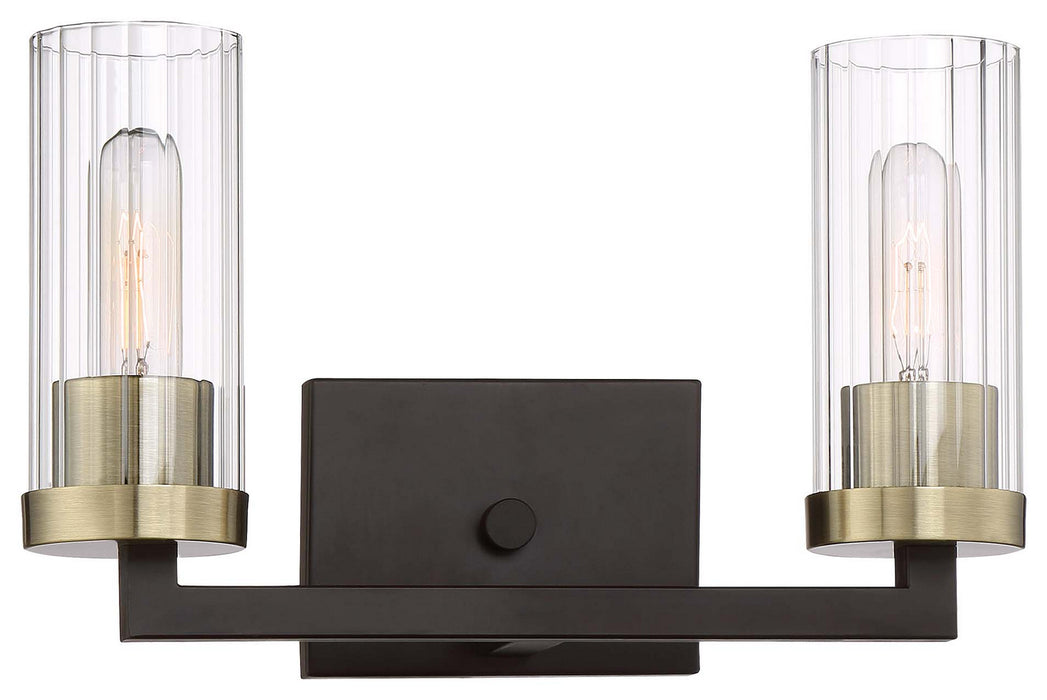 Minka-Lavery - 3042-560 - Two Light Bath - Ainsley Court - Aged Kinston Bronze w/Brushed Brass Highlights