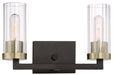 Minka-Lavery - 3042-560 - Two Light Bath - Ainsley Court - Aged Kinston Bronze w/Brushed Brass Highlights