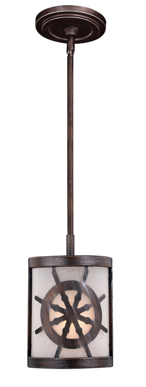 Vaxcel - P0221 - One Light Mini Pendant - Nautique - Sterling Bronze