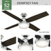 Dempsey 52" Ceiling Fan-Fans-Hunter-Lighting Design Store