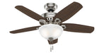 Hunter - 52219 - 42 InchesCeiling Fan - Builder - Brushed Nickel