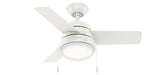 Hunter - 59301 - 36 InchesCeiling Fan - Aker - Fresh White