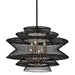 Troy Lighting - F6016-SBK - Six Light Pendant - Kokoro - Soft Black