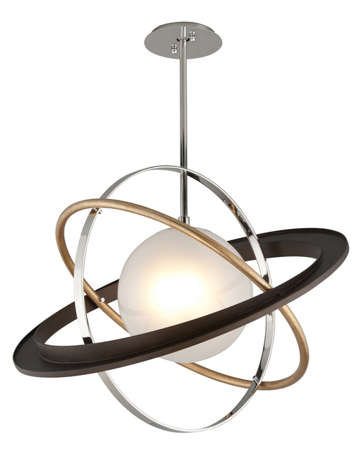 Troy Lighting - F5513-SFB/VGL/SS - One Light Pendant - Apogee - Bronze Gold Leaf And Stainless