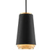 Troy Lighting - F5542-TBK/VGL - One Light Pendant - Fahrenheit - Textured Black/Vintage Gold Leaf