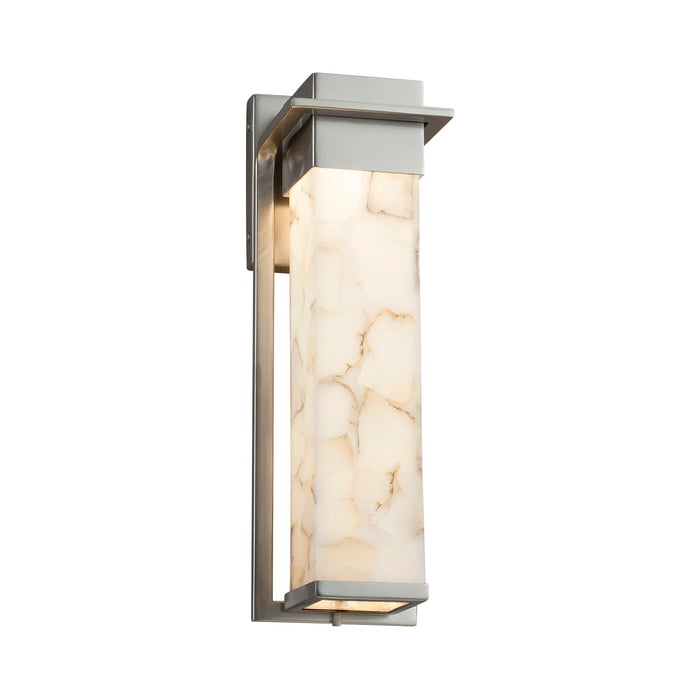 Justice Designs - ALR-7544W-NCKL - LED Outdoor Wall Sconce - Alabaster Rocks - Brushed Nickel