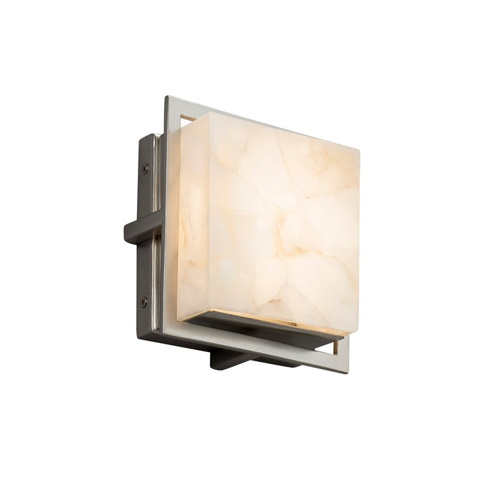 Justice Designs - ALR-7561W-NCKL - LED Outdoor Wall Sconce - Alabaster Rocks - Brushed Nickel