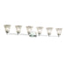 Justice Designs - GLA-8426-20-LACE-CROM - Six Light Bath Bar - Veneto Luce - Polished Chrome
