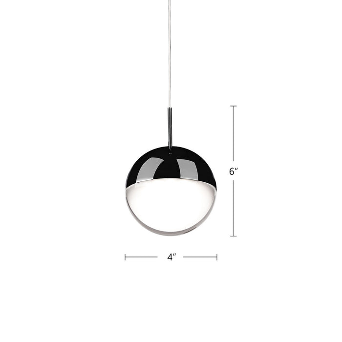 Kuzco Lighting - 402801BC-LED - LED Pendant - Pluto - Black Chrome