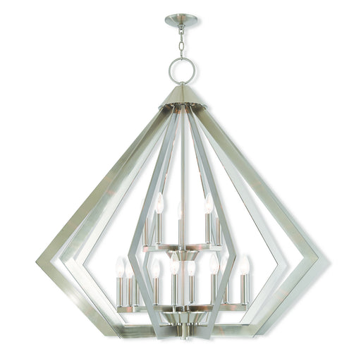 Prism 15 Light Foyer Chandelier Brushed Nickel