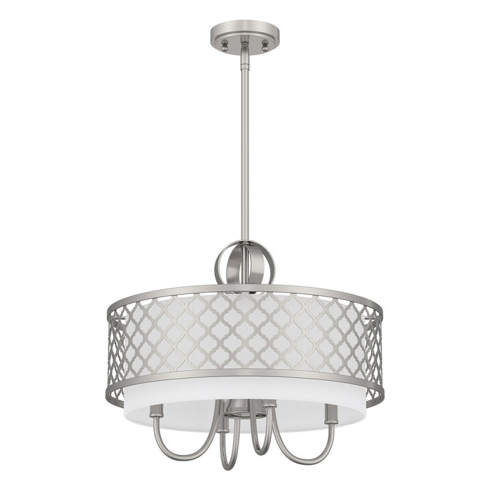 Livex Lighting - 41104-91 - Five Light Pendant - Arabesque - Brushed Nickel
