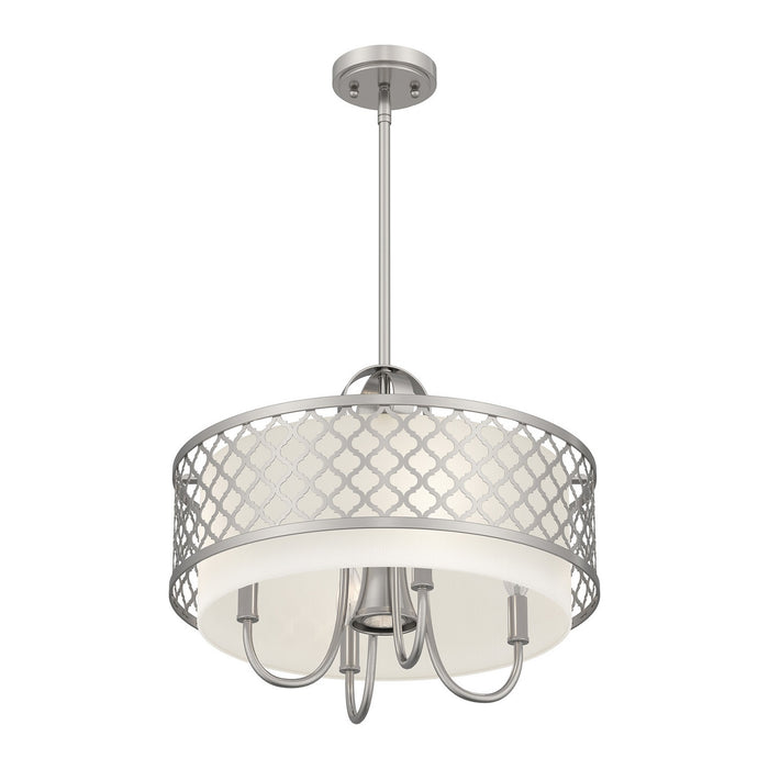 Livex Lighting - 41104-91 - Five Light Pendant - Arabesque - Brushed Nickel