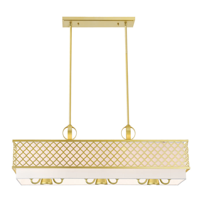 Livex Lighting - 41106-33 - Nine Light Linear Chandelier - Arabesque - Soft Gold