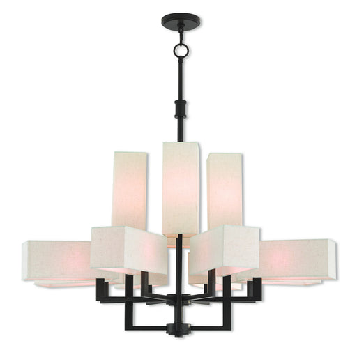 Rubix 12 Light Foyer Chandelier Bronze