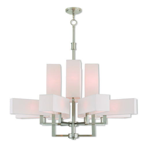 Rubix 12 Light Foyer Chandelier Brushed Nickel